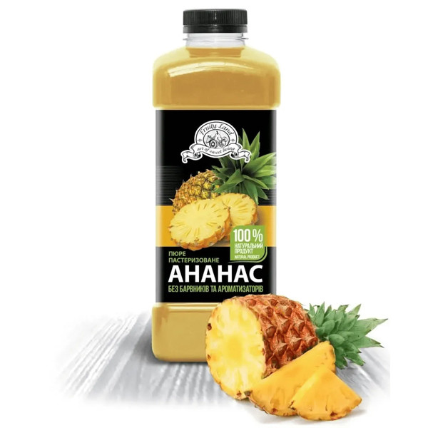 [НФ-00002752ёё] Пюре пастеризоване Фрутіленд ананас 1кг