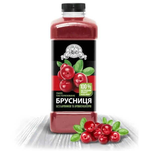 Пюре пастеризоване Фрутіленд брусниця 1кг