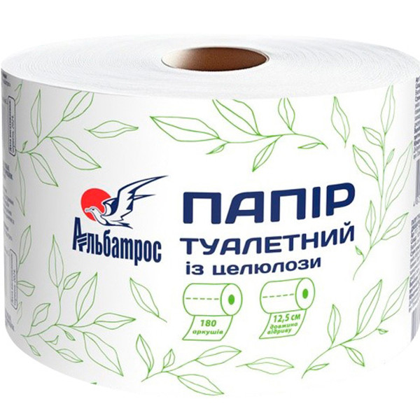 [НФ-00000468ёё] Туалетний папір білий  2ш. 180л. Альбатрос