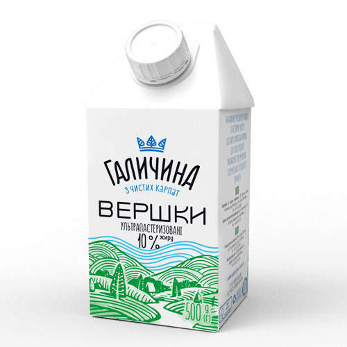 [сгал-10ёё] Вершки 1шт 10% Галичина 500г 1ящ\12шт